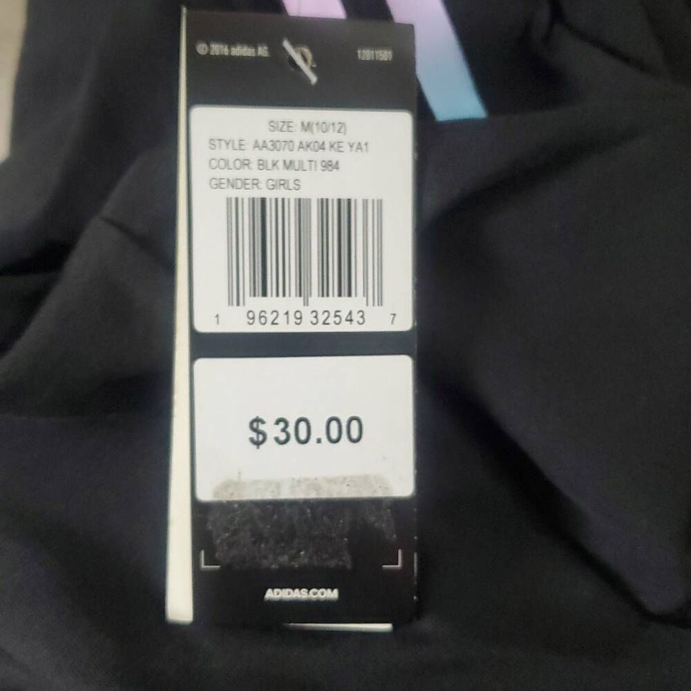 NWT ADIDAS LS GIRLS CROP TOP - Picture 3 of 6
